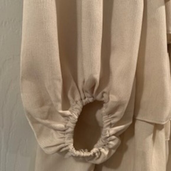 Tiered ruffle babydoll dress in crinkle chiffon - Picture 5 of 6